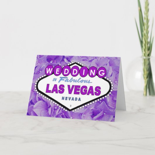 Purple Flowers WEDDING in Las Vegas Aankondiging C (Voorkant)