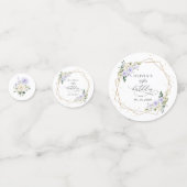 Purple Flowers, White Flowers, Greenery, Birthday Confetti (Achterkanten)