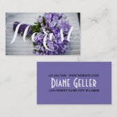 Purple Flowers Winkel Florist Visitekaartje (Voorkant / Achterkant)