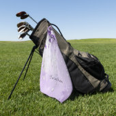Purple Flowers with Dangling Pearls Golf Towel Golfhanddoek (Groen)