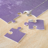 Purple Flowers with Dangling Pearls Jigsaw Puzzle Legpuzzel (Zijkant)
