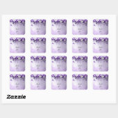 Purple Flowers with Dangling Pearls Sticker (Vel)
