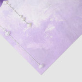 Purple Flowers with Dangling Pearls Tissue Paper Tissuepapier (Detail)