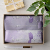 Purple Flowers with Dangling Pearls Tissue Paper Tissuepapier (Geschenk)
