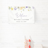 Purple Flowers, Yellow Flowers, Baptism Welcome Spandoek (Insitu)