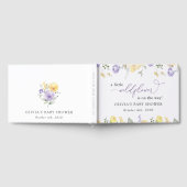 Purple Flowers, Yellow Flowers, Boho, Baby Shower Gastenboek (Volledig)