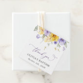 Purple Flowers, Yellow Flowers, Boho, Baptism Bedankjes Labels (In situ)
