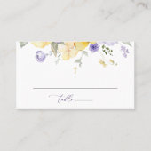 Purple Flowers, Yellow Flowers, Boho, Baptism Plaatskaartje (Voorkant)