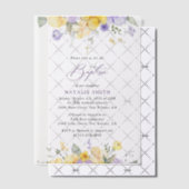 Purple Flowers, Yellow Flowers, Boho, Baptism Vellum Uitnodigingen (Offset (Uitnodiging))