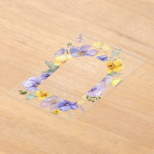 Purple Flowers, Yellow Flowers, Boho, Birthday Acryl Uitnodigingen (Laagn)