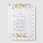 Purple Flowers, Yellow Flowers, Boho, Confirmation Vellum Uitnodigingen (Offset (Uitnodiging))