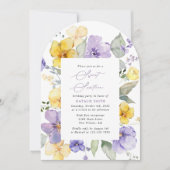 Purple Flowers, Yellow Flowers, Boho, Sweet 16 Kaart (Voorkant)