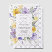 Purple Flowers, Yellow Flowers, Boho, Sweet 16 Vellum Uitnodigingen (Offset (Uitnodiging))