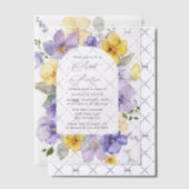 Purple Flowers, Yellow Flowers, Boho, Sweet 16 Vellum Uitnodigingen (Offset (Uitnodiging))