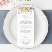 Purple Flowers, Yellow Flowers, Bridal Shower Menu