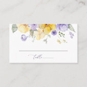 Purple Flowers, Yellow Flowers, Bridal Shower Plaatskaartje (Voorkant)