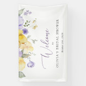 Purple Flowers, Yellow Flowers, Bridal Welcome Spandoek (Verticaal)