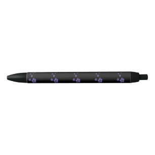 Purple Flowers Zwarte Inkt Pen
