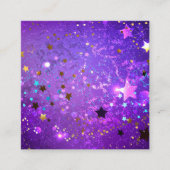 Purple foil background with Stars Informatiekaartje (Voorkant)