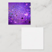 Purple foil background with Stars Informatiekaartje (Voorkant / Achterkant)