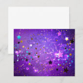 Purple foil background with Stars Kaart (Voorkant / Achterkant)