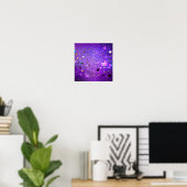 Purple foil background with Stars Poster (Thuiskantoor)