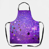 Purple foil background with Stars Schort (Voorkant)