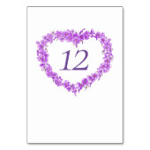 Purple forget me nots inked art wedding monogram kaart (Achterkant)