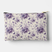 Purple French Country Toile Fleur Butterflies Etui (Achterkant)