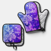 Purple Frost  Ovenwant & Pannenlap Set (Voorkant / Achterkant)