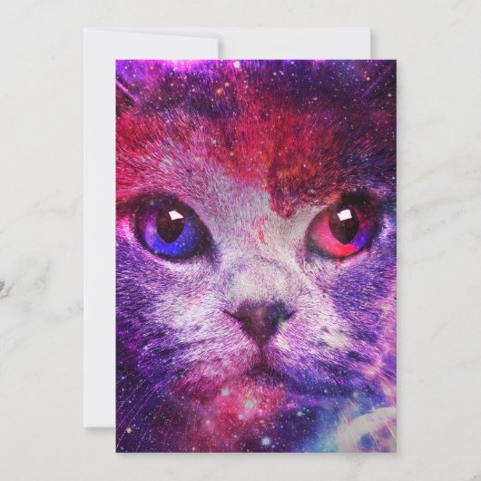 Purple Galaxy Cat Kaart (Voorkant)