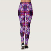 Purple Galaxy Cat  Leggings (Achterkant)