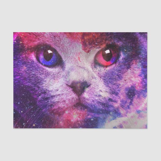 Purple Galaxy Cat  Tissuepapier (Voorkant)