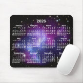 Purple Galaxy Cluster Celestial 2026 Calendar Muismat (Met muis)