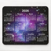 Purple Galaxy Cluster Celestial 2026 Calendar Muismat (Voorkant)