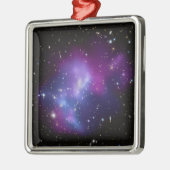 Purple Galaxy Cluster Space Image Metalen Ornament (Links)