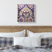 Purple Garden Tile Canvas Afdruk (Insitu (Slaapkamer))