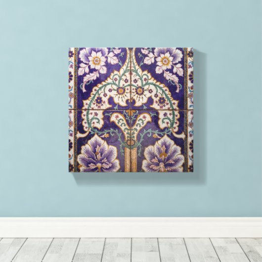 Purple Garden Tile Canvas Afdruk (Insitu (Houten vloer))