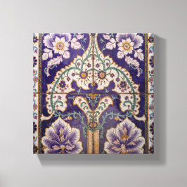 Purple Garden Tile Canvas Afdruk