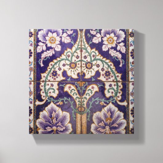 Purple Garden Tile Canvas Afdruk (Voorkant)