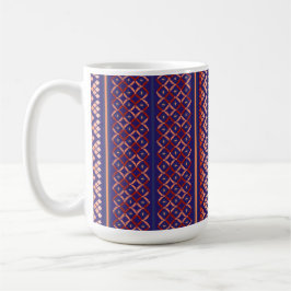 Purple geometric design mug koffiemok