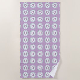 Purple geometric floral patterned  strandlaken