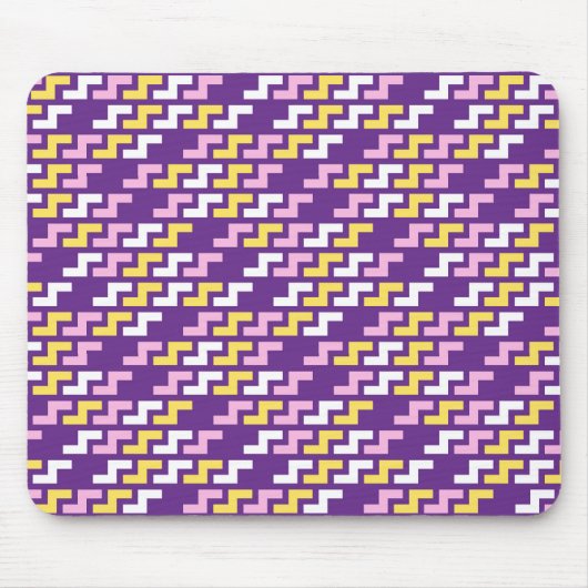 Purple Geometric Pattern Mouse Pad Muismat (Voorkant)