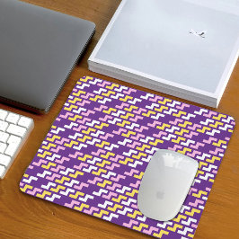 Purple Geometric Pattern Mouse Pad Muismat