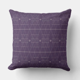 Purple Geometric Triangles Couch Pillow Kussen
