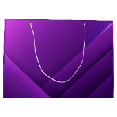 Purple gift bag with white handles and geometric  groot cadeauzakje (Achterkant)