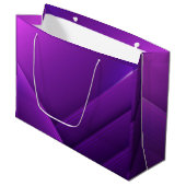 Purple gift bag with white handles and geometric  groot cadeauzakje (Voorkant Gekanteld)