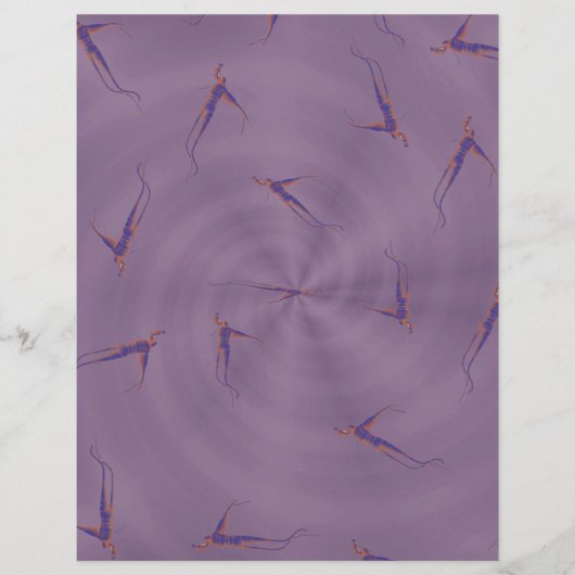 Purple Ginseng Man Bulk Scrapbook Paper Pages Flyer (Voorkant)