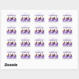 Purple Give To Gain International Women's Day 2026 Vierkante Sticker