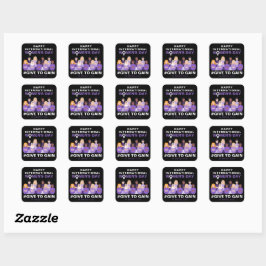Purple Give To Gain International Women's Day 2026 Vierkante Sticker